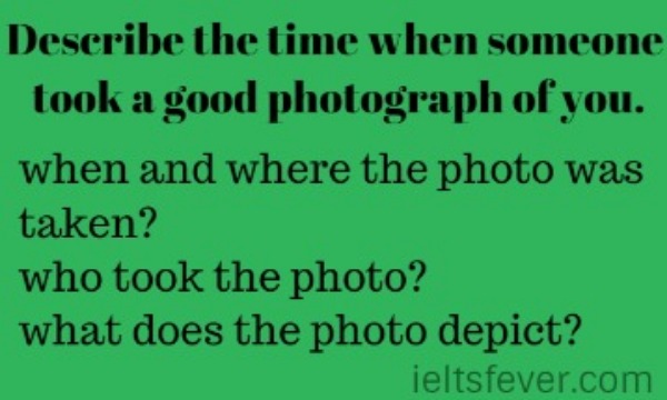 Describe the time when someone took a good photograph of you.