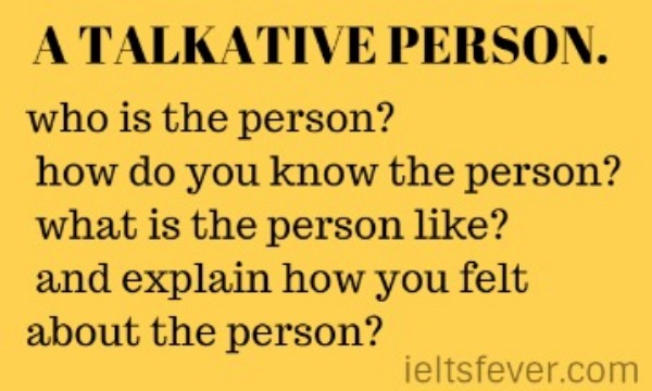 A TALKATIVE PERSON.