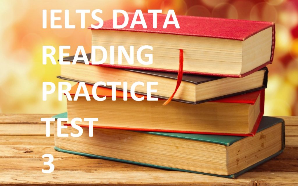 ieltsdata reading practice test 3 E-training recent exam reading