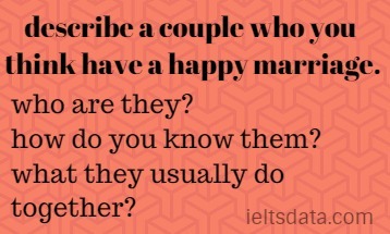describe a couple who you think have a happy marriage.