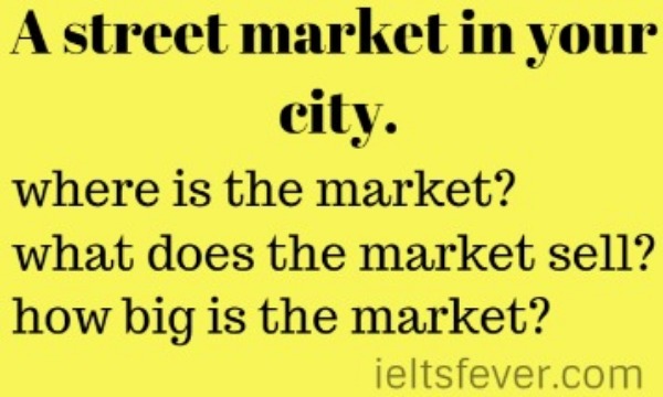 A street market in your city.
