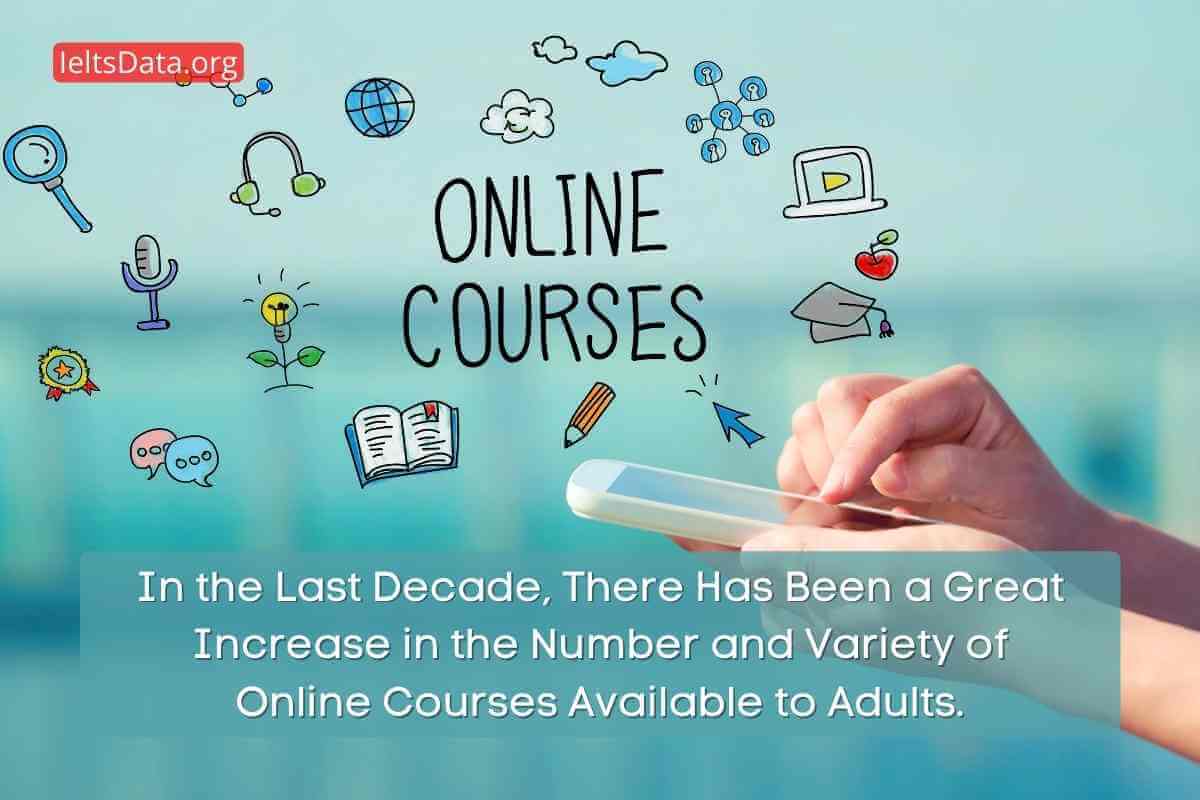 In the Last Decade, There Has Been a Great Increase in the Number and Variety of Online Courses Available to Adults.