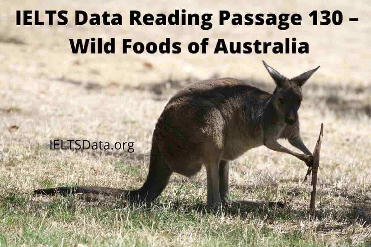 IELTS Data Reading Passage 130 – Wild Foods of Australia