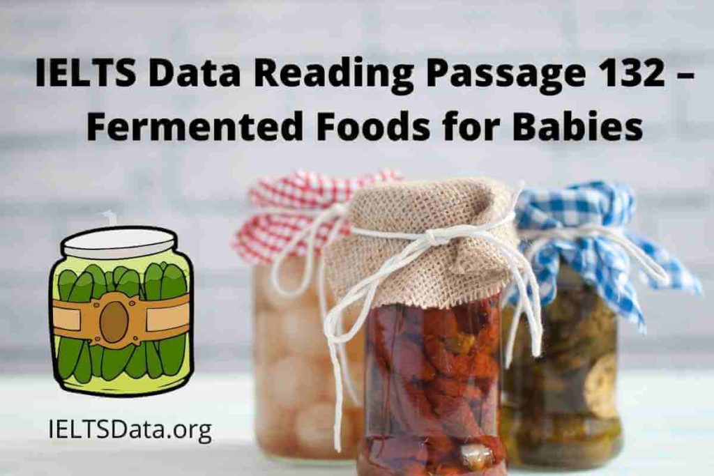 IELTS Data Reading Passage 132 – Fermented Foods for Babies
