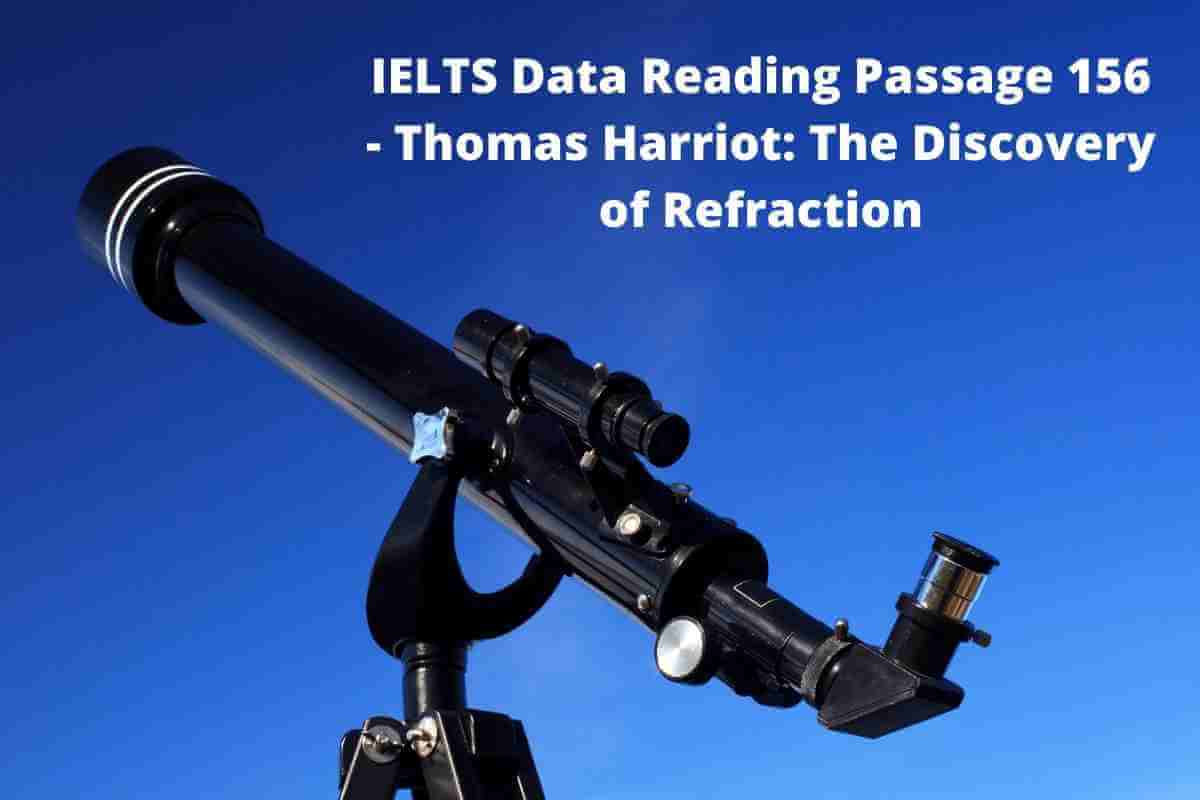 IELTS Data Reading Passage 156 - Thomas Harriot: The Discovery of Refraction
