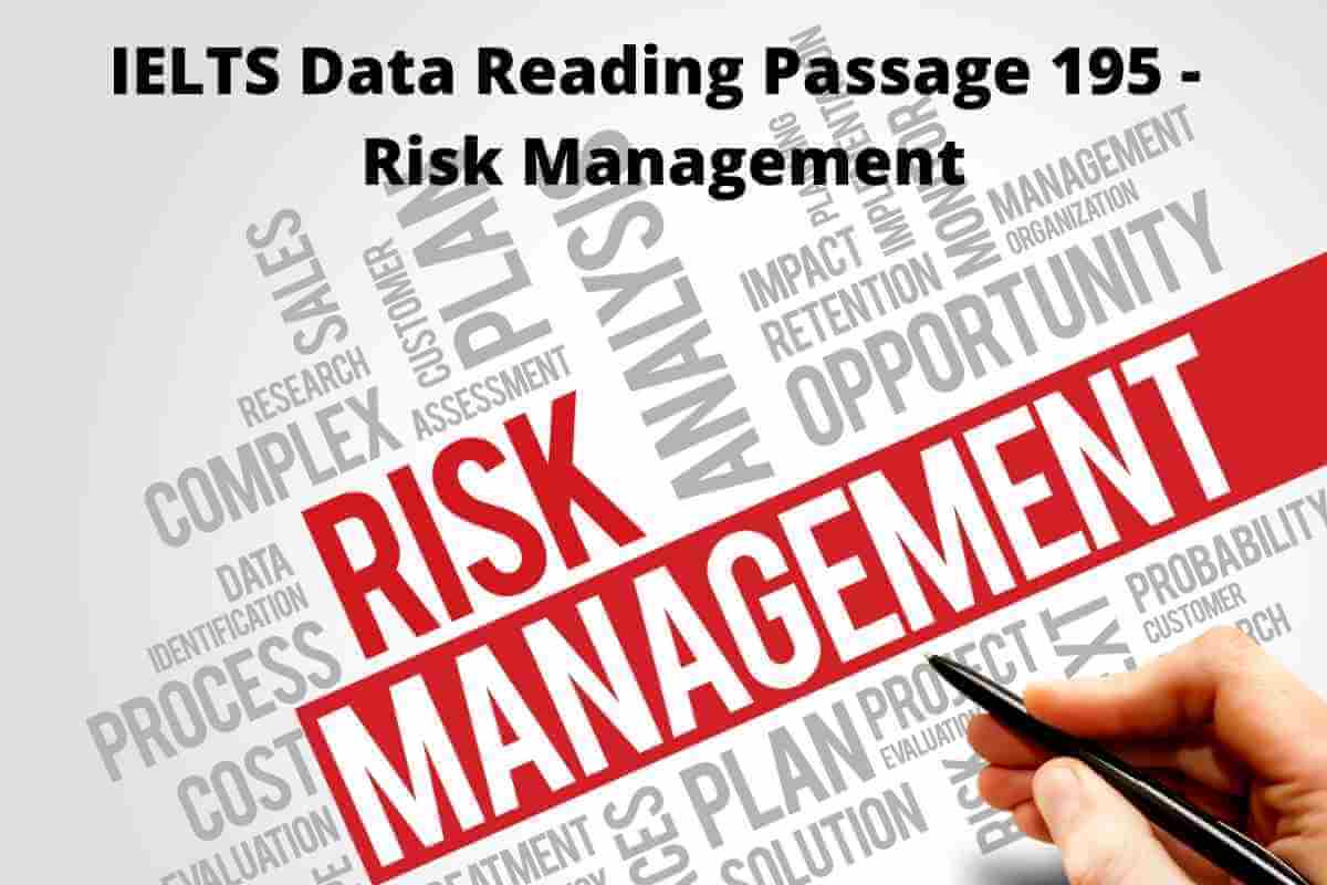 IELTS Data Reading Passage 195 - Risk Management