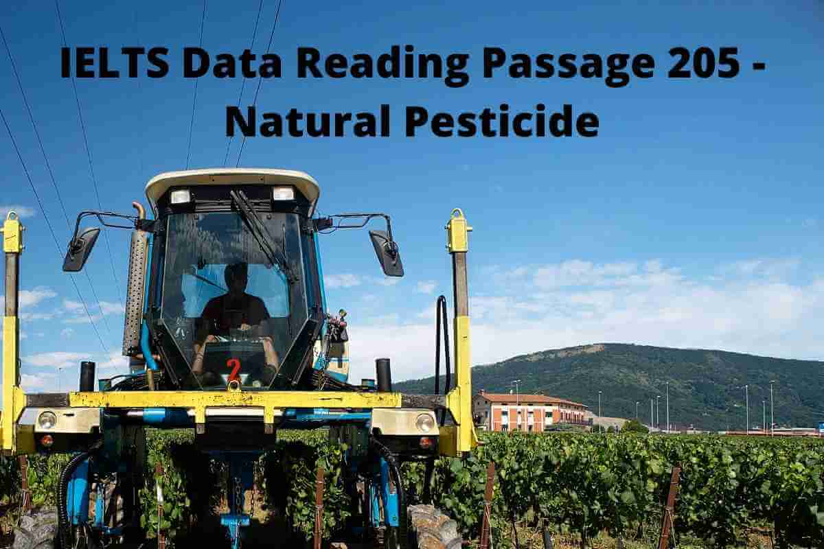 IELTS Data Reading Passage 205 - Natural Pesticide