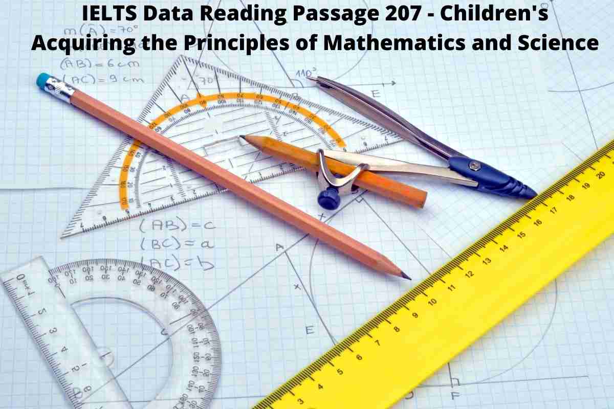 IELTS Data Reading Passage 207 - Children's Acquiring the Principles of Mathematics and Science