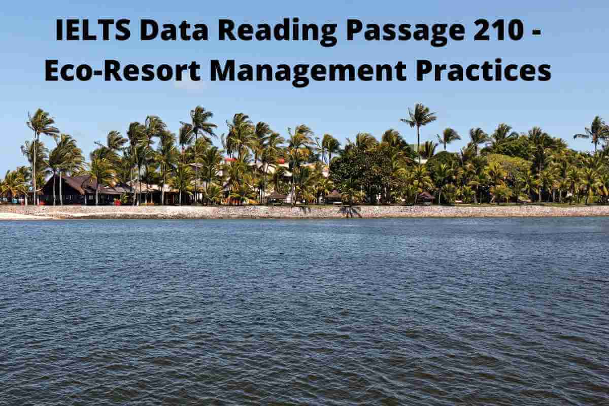 IELTS Data Reading Passage 210 - Eco-Resort Management Practices