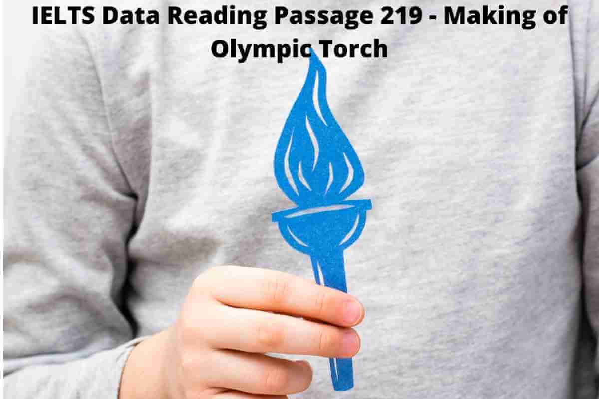 IELTS Data Reading Passage 219 - Making of Olympic Torch
