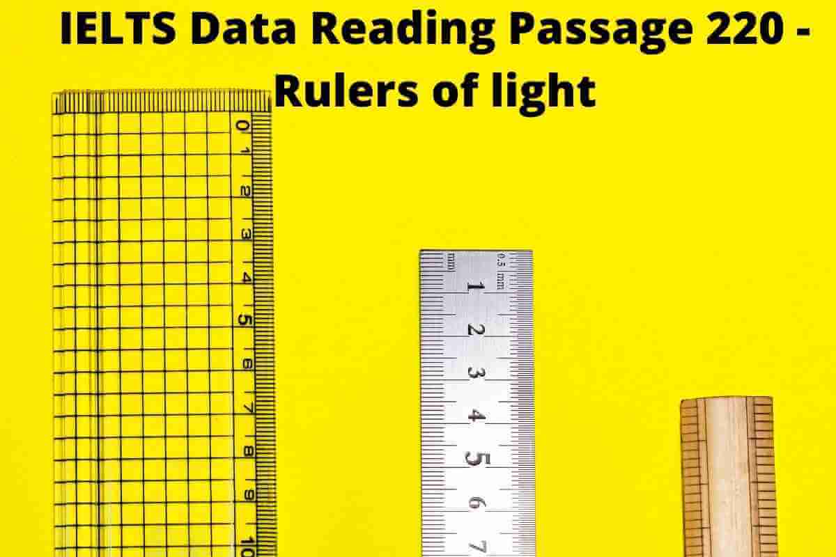 IELTS Data Reading Passage 220 - Rulers of light