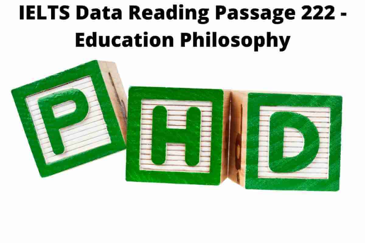 IELTS Data Reading Passage 222 - Education Philosophy