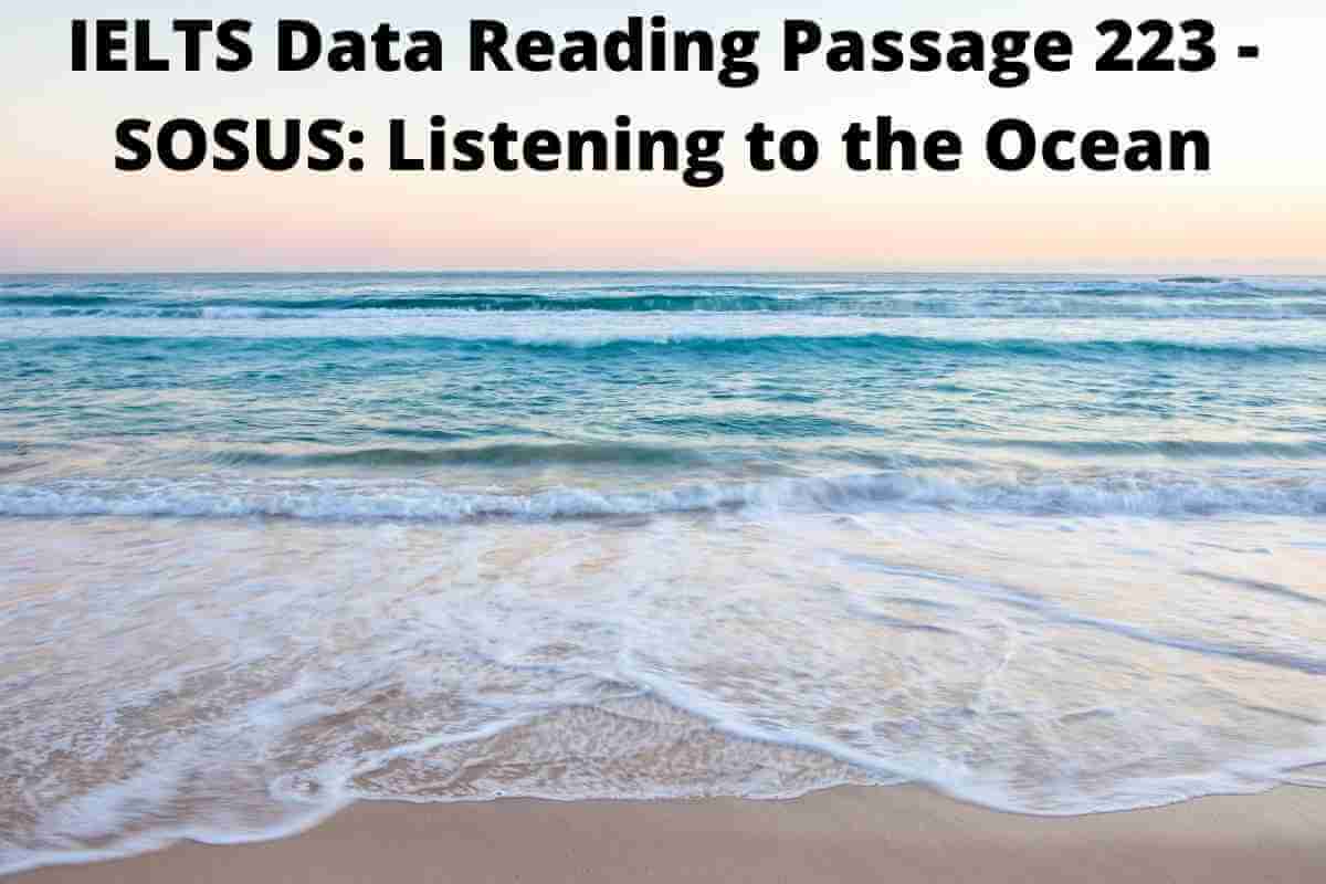 IELTS Data Reading Passage 223 - SOSUS: Listening to the Ocean