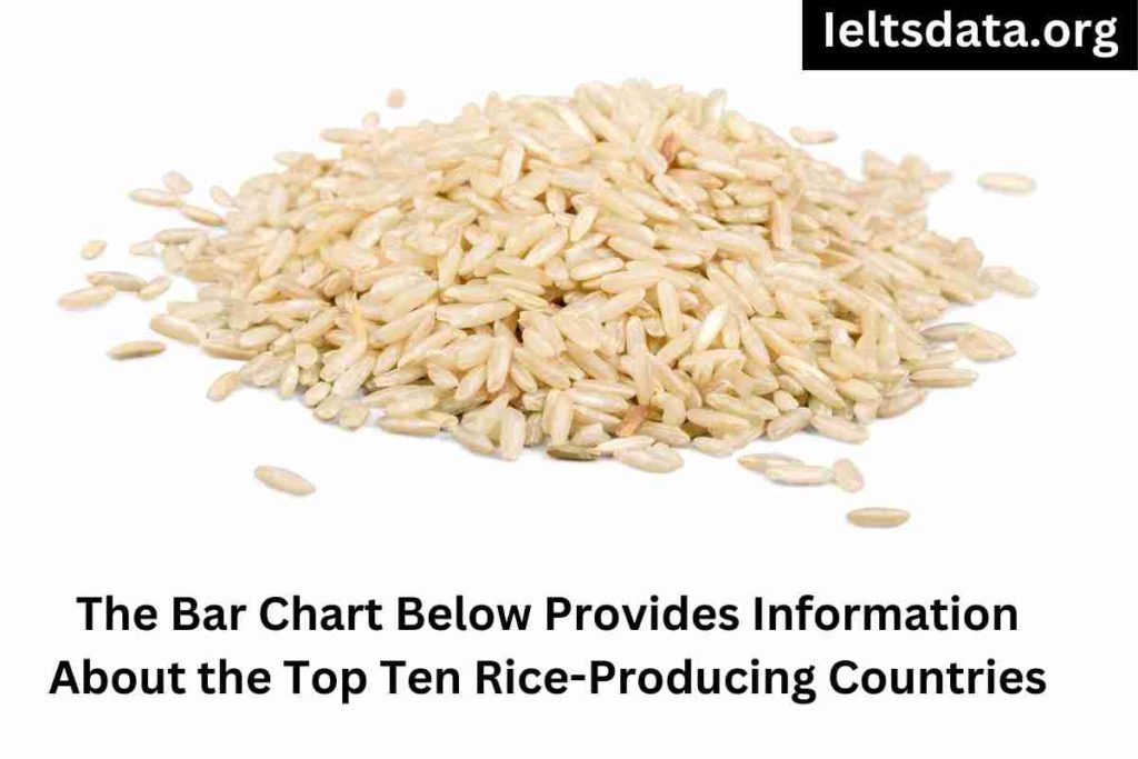 The Bar Chart Below Provides Information About the Top Ten Rice-Producing Countries