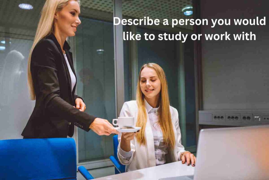Describe a person you would like to study or work with