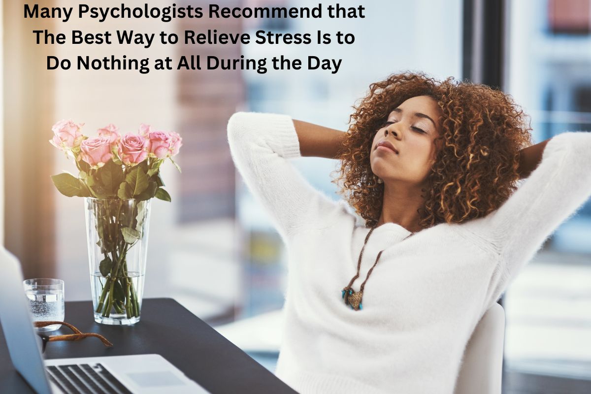 Many Psychologists Recommend that The Best Way to Relieve Stress Is to Do Nothing at All During the Day