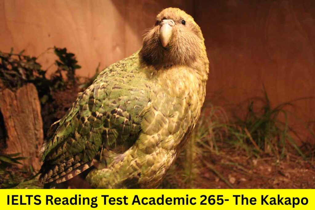 IELTS Reading Test Academic 265- The Kakapo